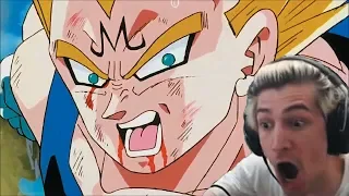 xQc reacts to Dragon Ball Z - Majin Vegeta Knocks Out Goku  (with chat)