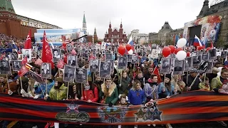 Бессмертный полк в Москве.9 мая в Москве, 9 мая в Москве 2018, День Победы