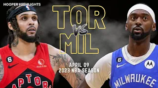 Milwaukee Bucks vs Toronto Raptors Full Game Highlights | Apr 9 | 2023 NBA Season