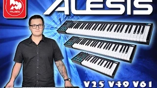 ALESIS V25, ALESIS V49 и ALESIS V61 - миди клавиатуры