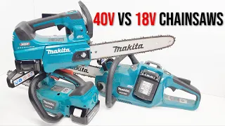 Makita 40v Chainsaw Review | Does it Smash the 18v Models? 18v VS 40v Comparison FULL REVIEW