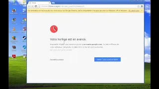 Fix the Google Chrome error your clock is ahead on Windows XP