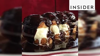 Watch a gorgeous dessert turn into chocolate soup