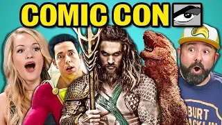 ADULTS REACT TO COMIC CON TRAILERS 2018 (Aquaman, Shazam!, Glass)