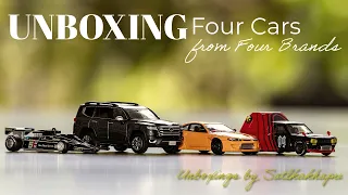 Unboxing 4 Cars from 4 Brands