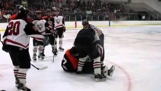 Ted Thompson Defends teammate against West Bend Bomber March 2012.MOV