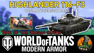HIGHLANDER 116-F3 II Ultimate Season Pass Tank! II Year of the Dragon Season II WoT Console