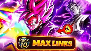 ULTRA BUSTED ATTACK WTF!? LR INT Goku Black Rose EZA 100% Max Links First Look | DBZ Dokkan Battle
