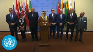 Joint Arab-Islamic Ministerial Committee Stakeout on Gaza | Security Council | United Nations