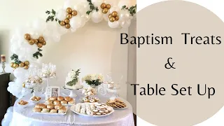 Baptism Treats & Table Set Up | Baptism  Decorations