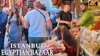 Istanbul Turkey City Center 4K Walking Tour Grand Bazaar, Eminonu, Sirkeci