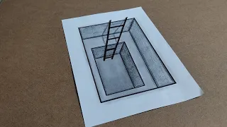 Latest Pencil 3D Drawing Easy ON paper very easy 3d art