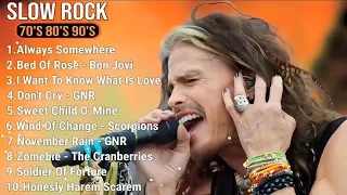 Guns N Roses, Scorpions, Bon Jovi, Aerosmith, Steelheart, Nazareth 🎶🎵 Best Slow Rock Songs Ever