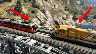 GTA 5 TRAIN VS TRAM - WHAT IS BEST | FINALLY STOPPED THE TRAIN
