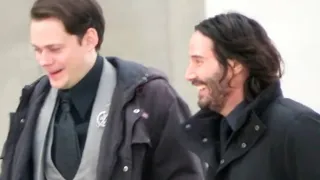 The Bromance between Keanu REEVES & Bill SKARSGÅRD is REAL @ JOHN WICK 4 movie set Paris. 25.10.2021