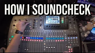 FOH Engineer Soundchecks A Touring Band For A Show (FULL PROCESS)