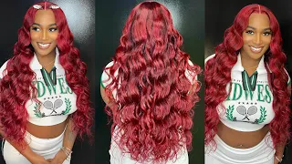 Red Hair Color Tutorial  + Wand Curls | West Kiss Hair