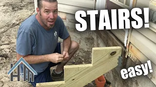 How to build stairs. Install stringers and treads