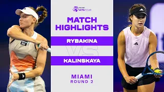 Elena Rybakina vs. Anna Kalinskaya | 2023 Miami Round 2 | WTA Match Highlights