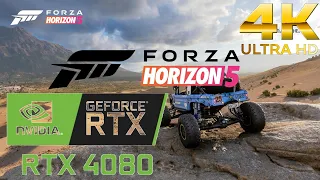 Forza Horizon 5 RTX 4080 Ryzen 9 5900X 4K Ultra Preset + Extreme Max Settings DLSS Ultra Perfomance