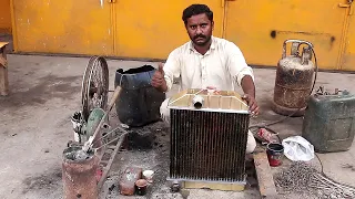 The Skilled Man Brilliantly Fixing A Car Radiator