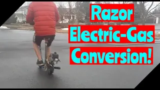 Gas Converting A Razor E200 Electric Scooter!