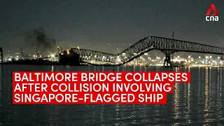 Baltimore bridge collapse: Singapore-flagged ship knocks down Francis Scott Key Bridge