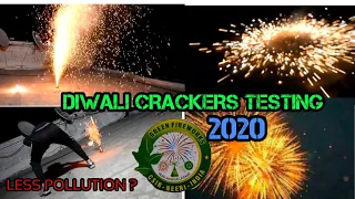 DIWALI CRACKERS TESTING 2020|GREEN CRACKERS TESTING|CRACKERS WITH LESS POLLUTION|STARNIGHT FIREWORKS