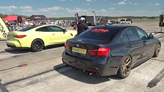 1000HP BMW 340i F30 *BIG TURBO* vs BMW M4 G82 Competition