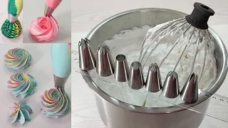 TOP 7 OF THE MOST BASIC LARGE PASTRY NOZZLES! Methods of coloring the cream frosting!