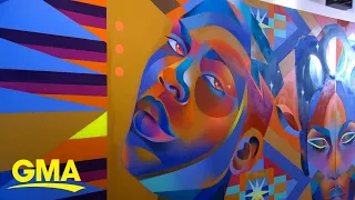 ‘GMA’ honors a Black muralist pushing for social change l GMA