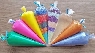 Making Crunchy Slime with Piping Bags #138