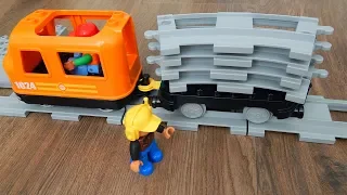 Поезда Мультики про Машинки игрушки Лего Мультфильм - Город машинок 297: Переезд. Видео для детей