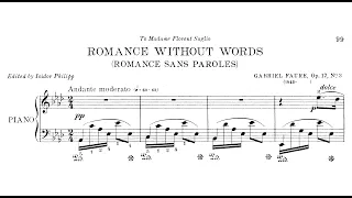 Gabriel Fauré: Romance Sans Paroles, Op.17/3