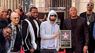 Dr. Dre, Eminem, 50 Cent & Snoop Taking Pictures After Opening the Dre' Star On the Walk of Fame