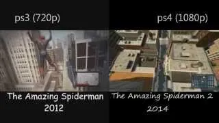 The Amazing Spiderman (ps3) vs The Amazing Spiderman 2 (ps4) - Webswing comparison