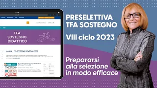 Come superare con successo la prova preselettiva del TFA Sostegno - VIII Ciclo 2023