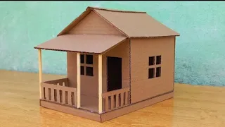 How ToMake Beautiful Smal lCardboard Housel DlY Miniature Cardboard House