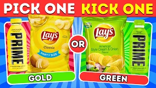 Would You Rather..! GOLD vs GREEN Food Edition 🍏🍊