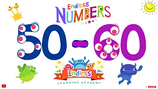 Endless Numbers 50 - 60 | Meet Number Fifty to Sixty | Fun Learning for Kids