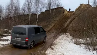 Volkswagen T5 4x4, Jeep Rubicon , УАЗ,Toyota, ЗАМЕС В ГРЯЗИ И СНЕГУ