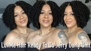 LuvMe Hair Bouncy Fluffy Jerry Curly Unit | Ready to Go | Glueless | Install and Review