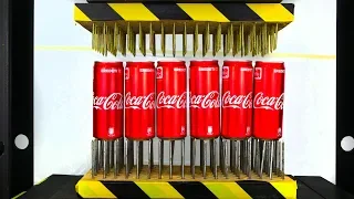 COCA COLA BETWEEN NAIL BEDS (HYDRAULIC PRESS EXPERIMENT)