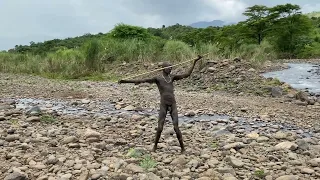 ETHIOPIA - SURMA TRIBE - DONGA - TRAINING