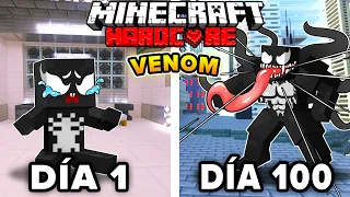 Sobreviví 100 DÍAS siendo VENOM en Minecraft HARDCORE!