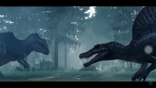 Spinosaurus battel Giganotosaurus Jurassic park