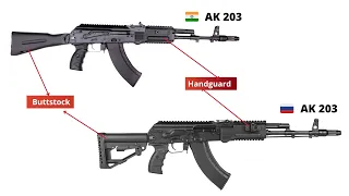 Indian AK-203 rifle vs Russian Ak-203 rifle | #youtubeshorts #shorts