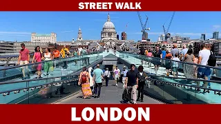 London Street Walk [ 4K ] Millennium Bridge ● London Bridge ● St. Paul's Cathedral ● Tooley Street