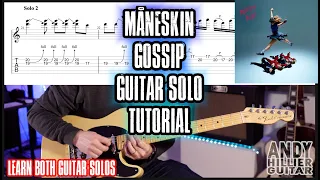 Måneskin GOSSIP Guitar Solo Tutorial Lesson (with Tabs)