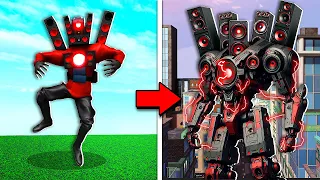 Upgrading To MECHA TITAN SPEAKERMAN! (Roblox)